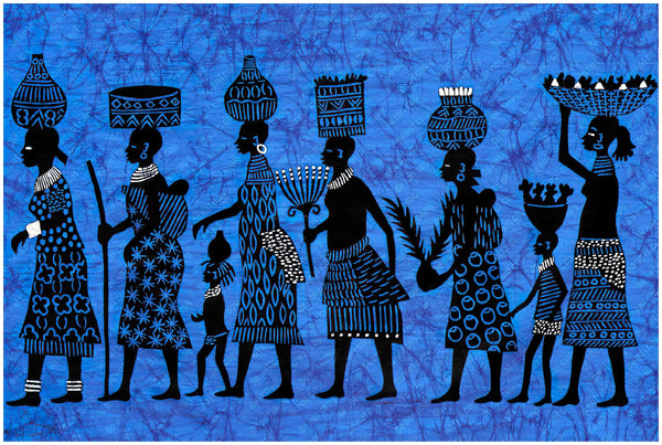 African American Americana Bojo Fine Art Print | Wall Decor | Black History | Black Pride | Black Live Matter | Folk Art | African Decor