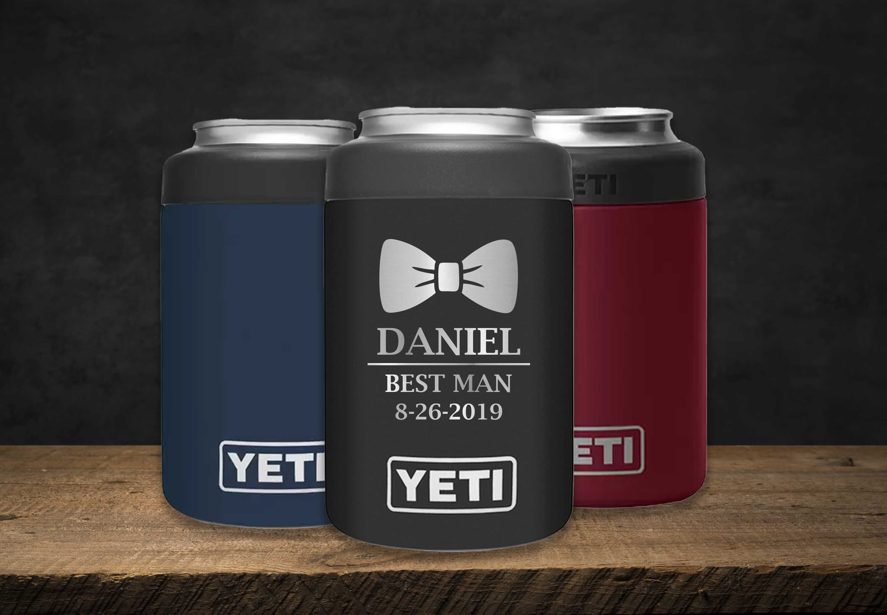 Personalized Engraved YETI® Colster or Polar Camel Can Holder Groomsmen  Gift, Best Man, Wedding Keepsake, Father of the Bride Groom 001