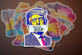 Trump Vote Vinyl Decal Sticker Biden Feminine Pad