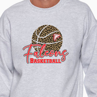 Constantine Falcons Basketball Cheetah Crewneck