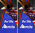 God Bless America Bald Eagle Flag Cornhole Board Wrap Sticker Decal  USA Patriotic Camping Veteran