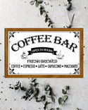 Coffee Bar Sign | Coffee Bar Decor | Kitchen Sign | Coffee Sign |  Kitchen Wall Decor | Framed Personalized Art | Real Wood Not Canvas