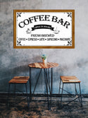 Coffee Bar Sign | Coffee Bar Decor | Kitchen Sign | Coffee Sign |  Kitchen Wall Decor | Framed Personalized Art | Real Wood Not Canvas