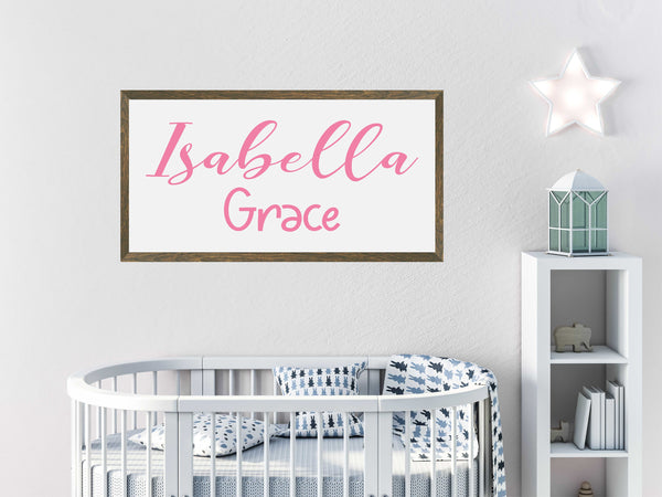 Nursery Name Sign | Baby Name Sign | Nursery Name Sign Wood | Baby Girl Decor | Girl Nursery Decorations | Personalized Nursery Sign |