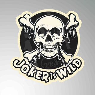 Joker Is Wild Oil Vintage Style Vinyl Decal Sticker Hot Rod Rat Rod Motorcycle Fink Helmet Toolbox Exhaust Classic Car Man Cave Race Car