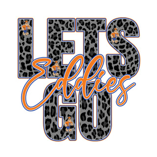 Edwardsburg Eddies LETS GO! Cheetah Crewneck