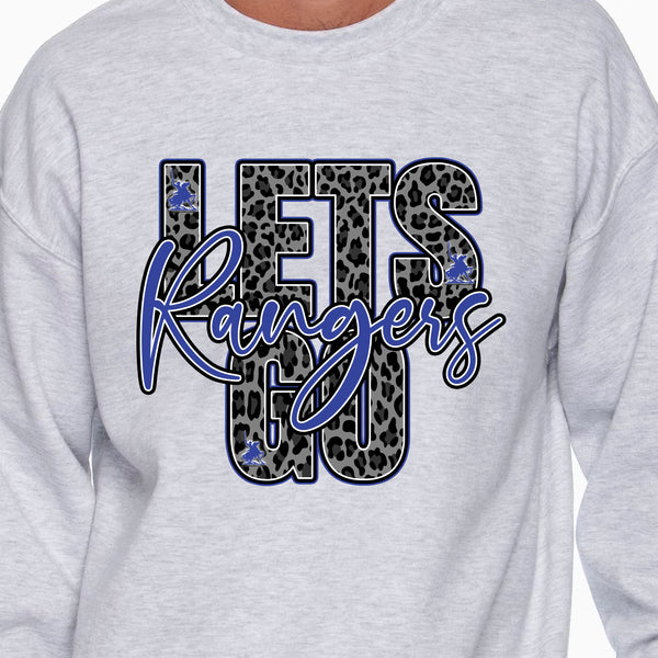 Cassopolis Rangers LETS GO! Cheetah Crewneck